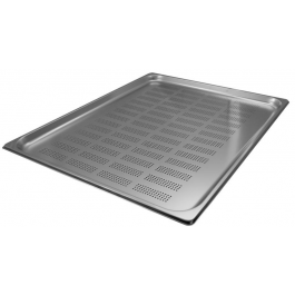 TEGLIA CON FONDO FORATO IN ACCIAIO INOX AISI 304 GN 2/1 MOD. GNF 2120 H 2