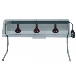 TELAIO INOX CON 2 LAMPADE A RAGGI INFRAROSSI PI4715