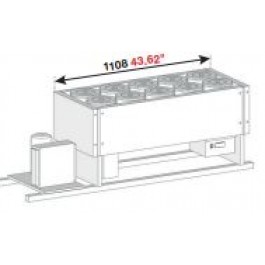 BANCO A POZZETTO GELATO VENTILATO VASCA SENZA RISERVA SENZA PIANO 10 FORI NEW ERA