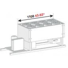 BANCO A POZZETTO GELATO VENTILATO VASCA SENZA RISERVA SENZA PIANO 8 FORI NEW ERA