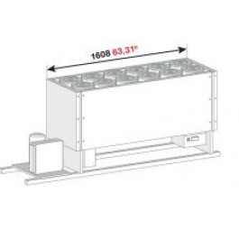 BANCO A POZZETTO GELATO VENTILATO VASCA CON RISERVA SENZA PIANO 12 FORI NEW ERA