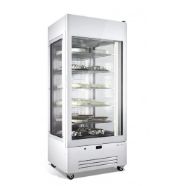 VETRINA ESPOSITIVA POSITIVA/NEGATIVA MOD. VENERE 90 NVB / NVW CON 3 LATI VETRATI