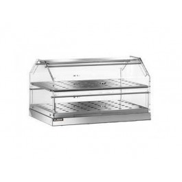 VETRINA NEUTRA IN ACCIAIO INOX 2 PIANI L. 50 CM VBN 4752