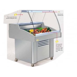 BANCO VENDITA PESCHERIA MOD. ADRIATICA 1700 CON REFR. STATICA