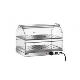 VETRINA RISCALDATA  DUE PIANI IN ACCIAIO INOX  TEMPERATURA  30/90 °C VBR 4752