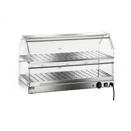 VETRINA RISCALDATA IN ACCIAIO INOX  DUE PIANI  TEMPERATURA  30/90 °C VBR 4782