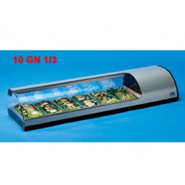 VETRINA REFRIGERATA PER SUSHI 10 GN 1/3 CON LUCE PROTETTA