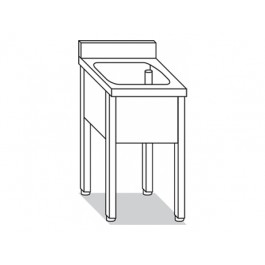 LAVELLO SU GAMBE 1 VASCA  L60XP60XH85 LA6.6