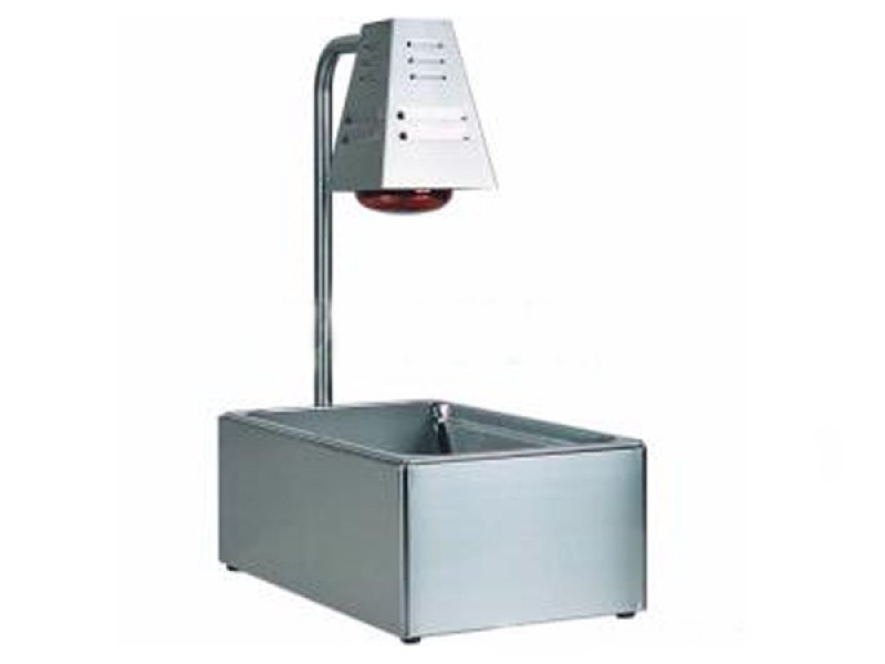 CONTENITORE CALDO INOX PER FRITTI CON LAMPADA A RAGGI INFRAROSSI BI4719