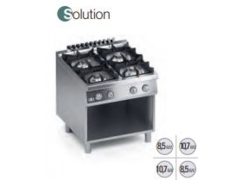 CUCINA 4 FUOCHI A GAS VANO A GIORNO SERIE 90 SOLUTION K4GCU10VVS