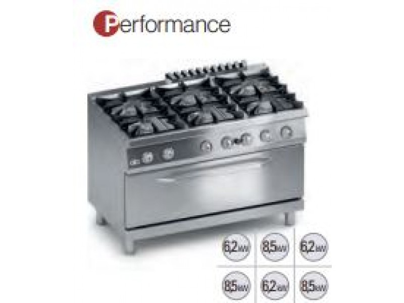 CUCINA 6 FUOCHI GAS + FORNO GAS SERIE 700 PERFORMANCE K7GCUP15FFM