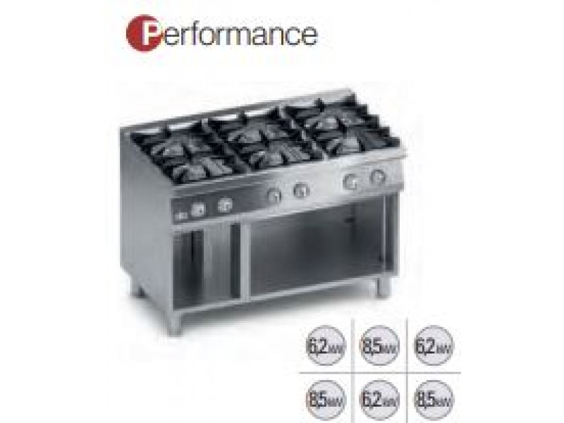 CUCINA 6 FUOCHI A GAS CON VANO SERIE 700 PERFORMANCE K7GCUP15VV