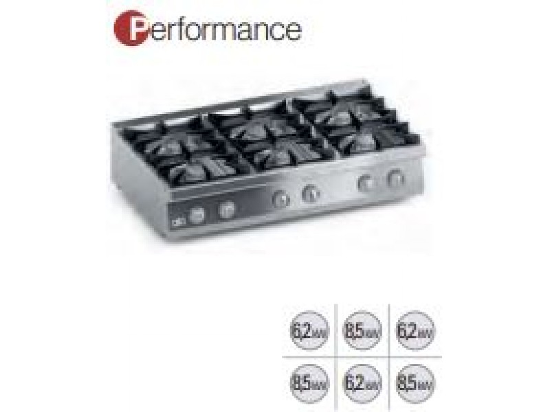 CUCINA 6 FUOCHI A GAS DA BANCO SERIE 700 PERFORMANCE K7GCUP15TT