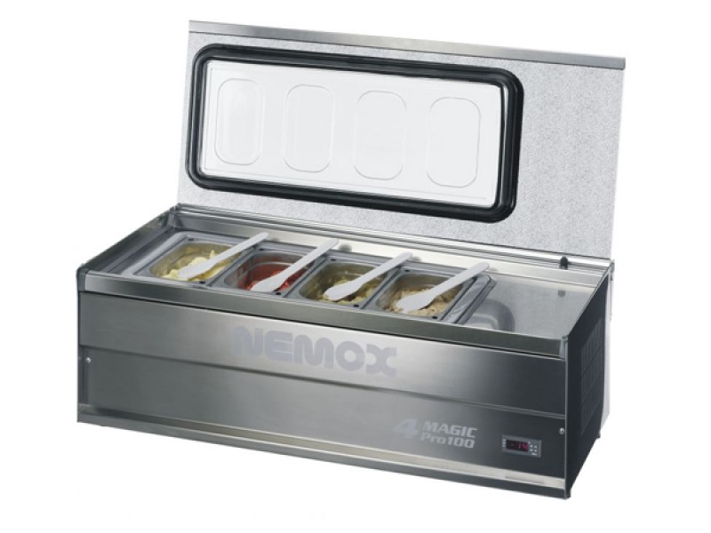 VETRINA GELATO DA BANCO VENT. 4 VASCHETTE GN1/4 4 MAGIC PRO100