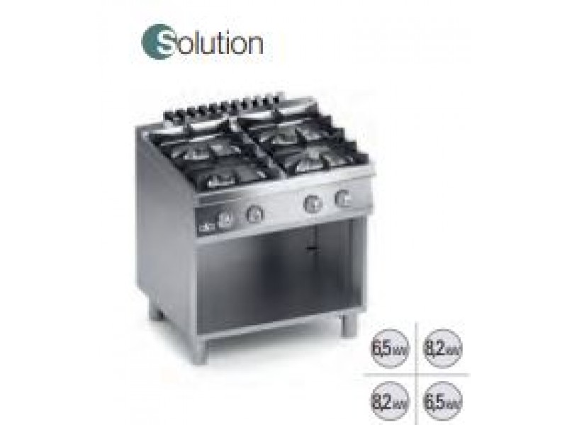 CUCINA 4 FUOCHI A GAS VANO A GIORNO SERIE 70 SOLUTION K7GCUS10VV