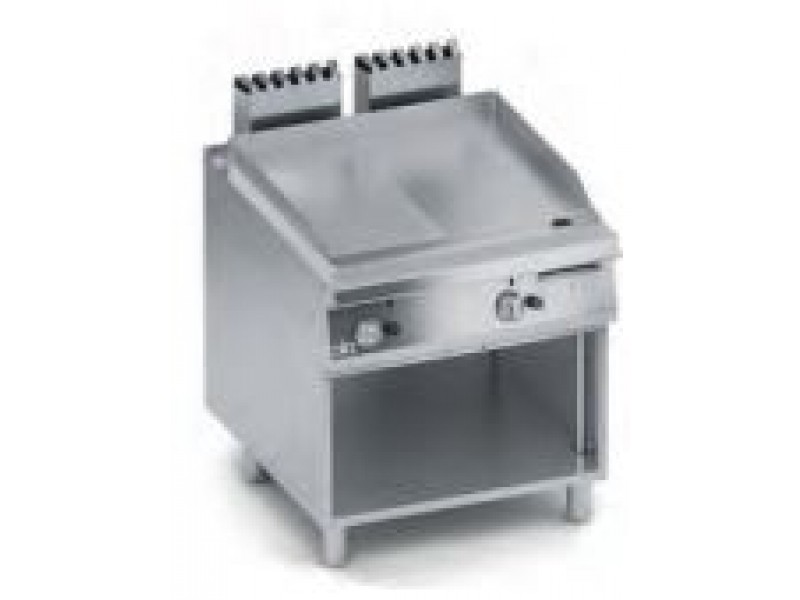 FRY TOP A GAS PIASTRA 1/2 LISCIA 1/2 RIGATA VANO A GIORNO SERIE 90 SOLUTION K4GFRS10VV