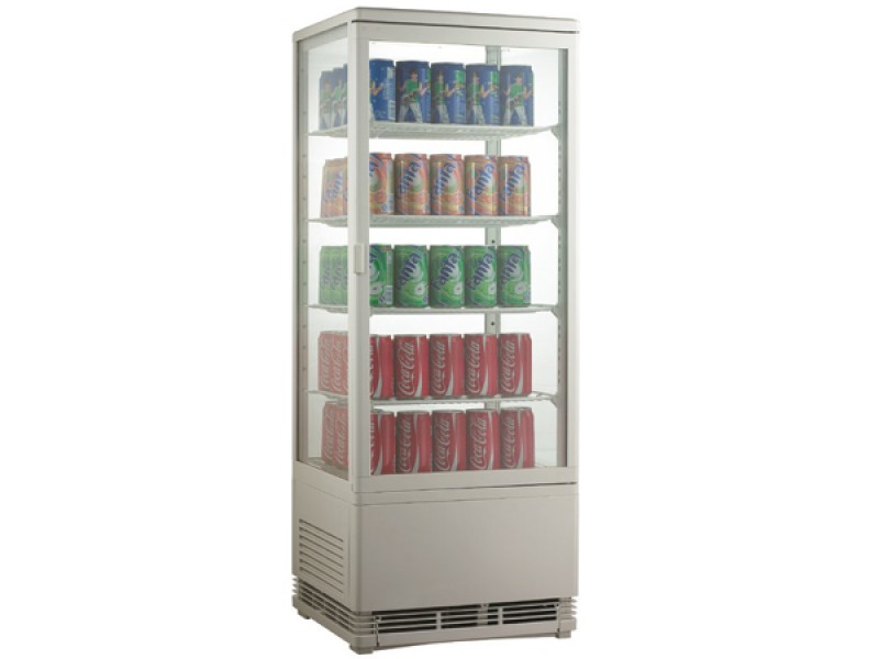 ESPOSITORE REFRIGERATO PER BIBITE CON VETRI SUI 4 LATI mod. AK98EB