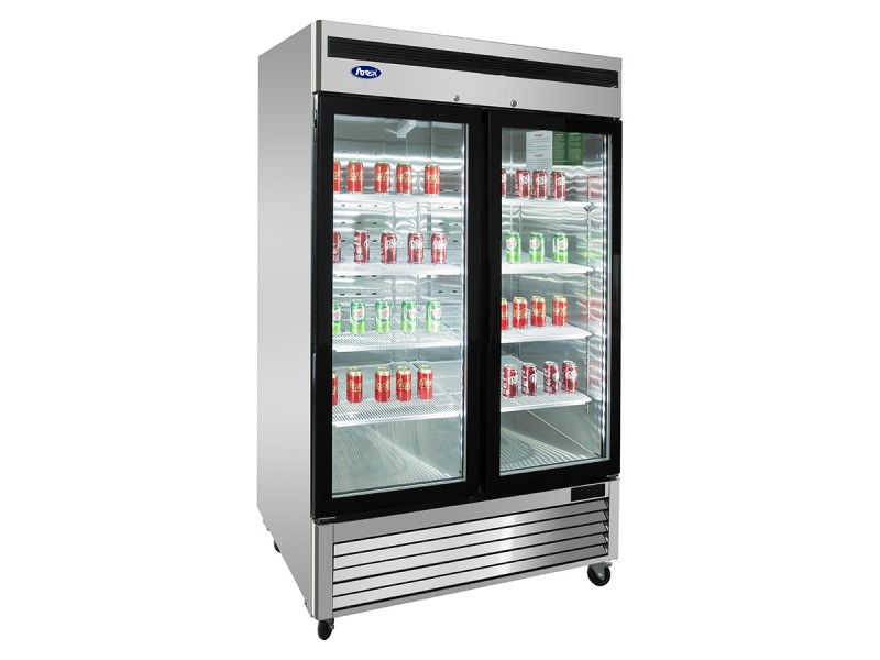 ARMADIO TN 1400lt CON DOPPIA PORTA IN VETRO mod MCF8707-GR