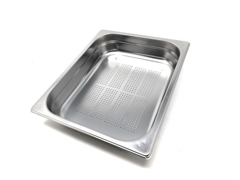 BACINELLA FORATA IN ACCIAIO INOX AISI 304 GN 1/2 MOD. GNT 12150 H 15