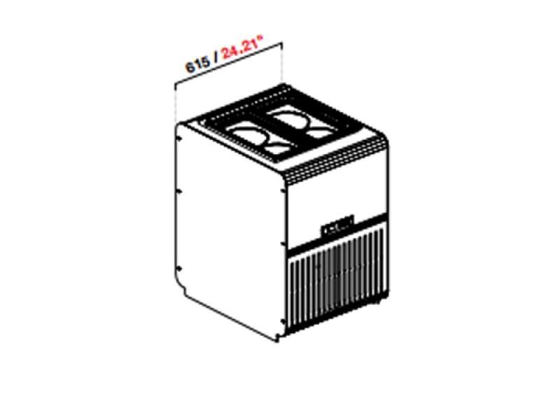  BANCO A POZZETTO 4 GUSTI MOD. BIT - PANORAMA 4 TUBS VENTILATO TEMP. -2°C/-18°C UC