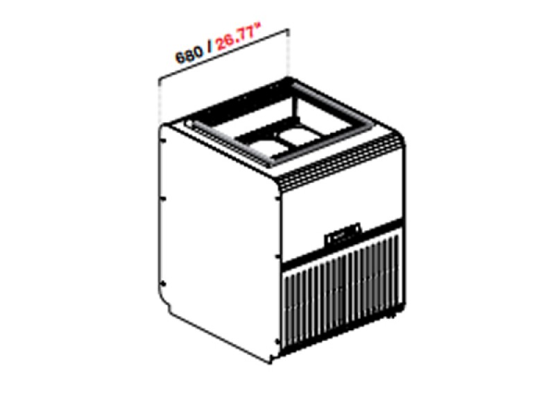 BANCO A POZZETTO MOD. BIT - PANORAMA PANS VENTILATO TEMP. -2°C/-18°C UC