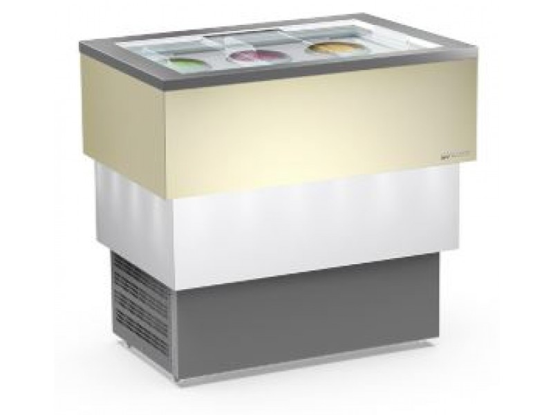 CONSERVATORE PER GELATO MANTECATO E GRANITE MOD. CARRARA 6 CREAM VISTA 