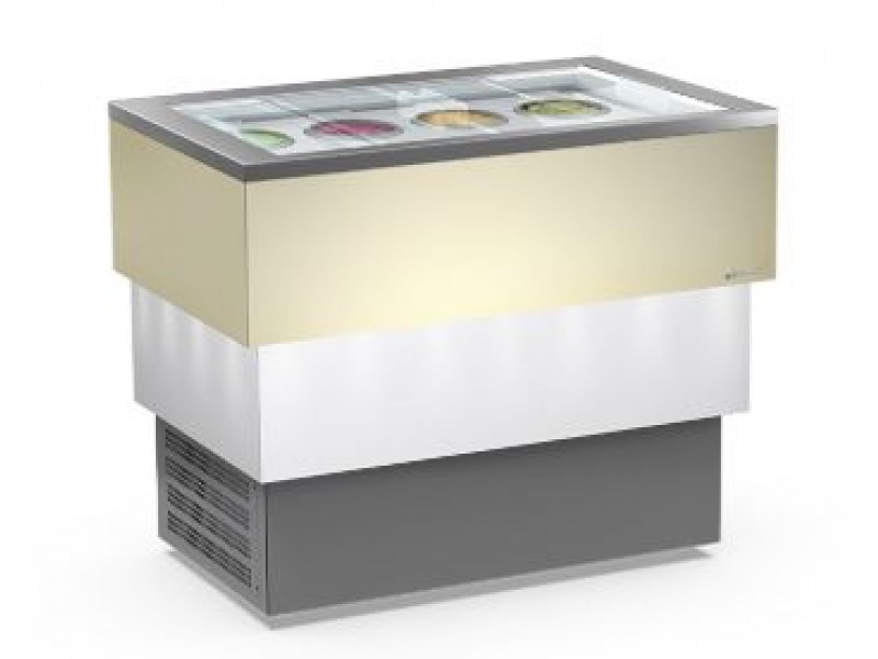 CONSERVATORE PER GELATO MANTECATO E GRANITE MOD. CARRARA 8 CREAM VISTA 