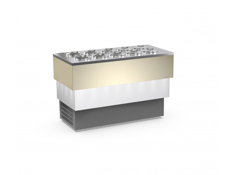 BANCO A POZZETTO PER GELATO MANTECATO E GRANITE mod CARRARA 10