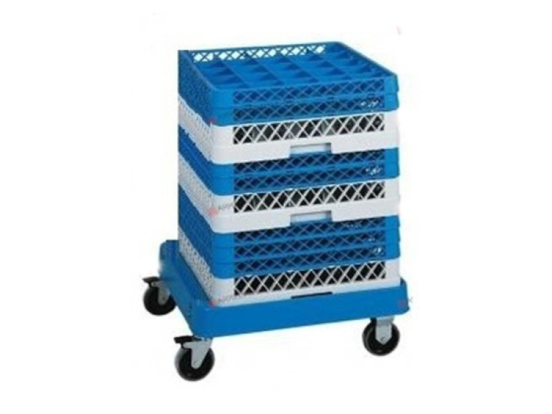 CARRELLO PORTACESTELLI INOX VASCA ABS SENZA MANICO CP1448