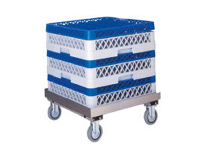 CARRELLO PORTACESTELLI INOX VASCA INOX SENZA MANICO CP 1446