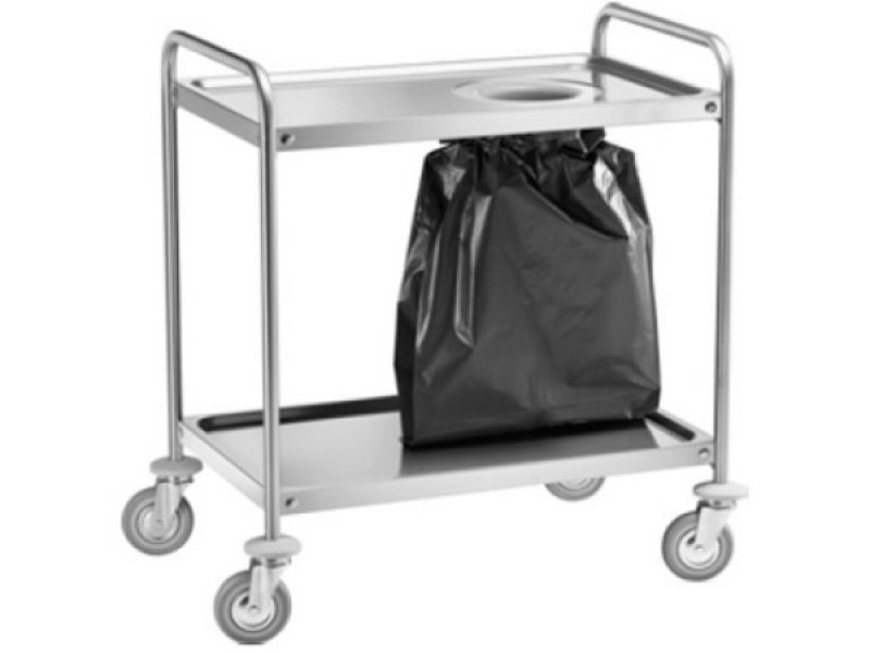 CARRELLO DI SERVIZIO INOX CON FORO L 110 CA 1391S