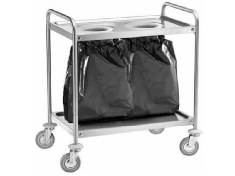 CARRELLO DI SERVIZIO INOX 2 FORI L 110 CA 1391S2