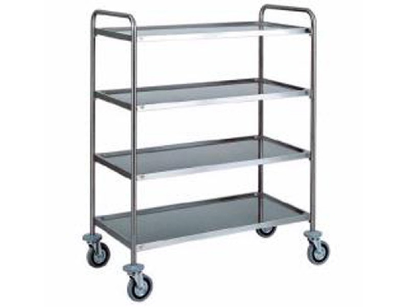 CARRELLO DI SERVIZIO INOX 4 PIANI 90X60 CA 1424
