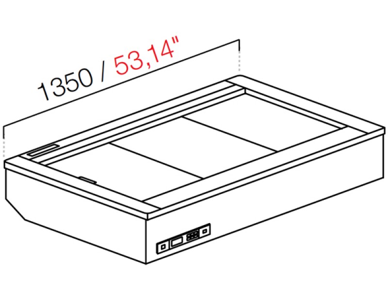 DROP IN DA INCASSO FREDDO VENTILATO S/VETRI S/PANNELLATURA L135XP82.2XH54.5 NUC