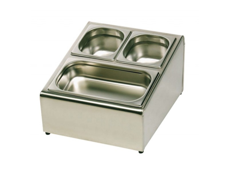 ESPOSITORE GASTRONORM INOX 4 x 1/6 GN H15cm ESG416