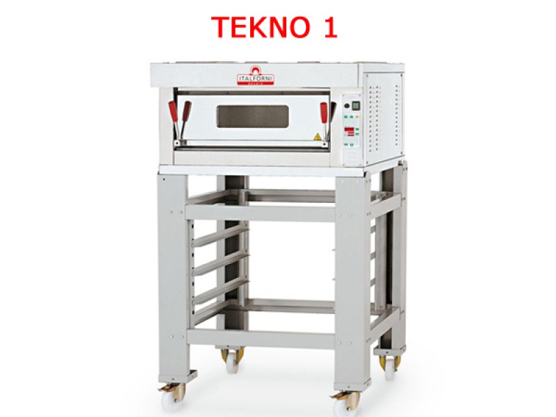 FORNO PIZZA ELETTRICO TEKNO1 T1A/I (INOX) CON PIANO DI COTTURA REFRATTARIO L61XP62XH15