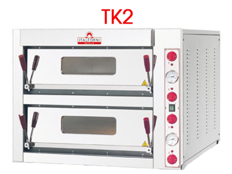 FORNO PIZZA ELETTRICO TKC2 A PIANO DI COTTURA REFRATTARIO 2 CAMERE L99XP99XH15