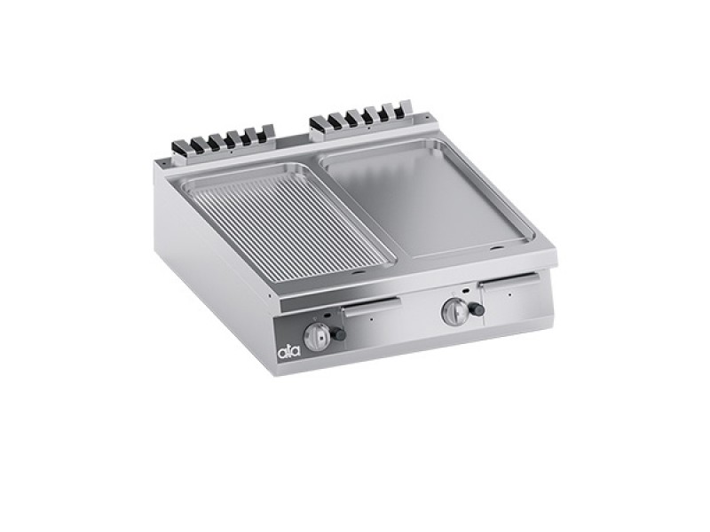 FRY TOP A GAS PIASTRA 1/2 LISCIA 1/2 RIGATA RIBASSATO DA BANCO SERIE 90 PERFORMANCE K4GFBP10TTR