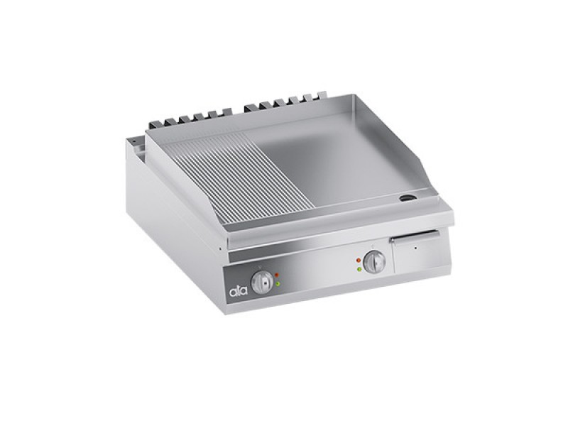 FRY TOP ELETTRICA PIASTRA 1/2 LISCIA 1/2 RIGATA DA BANCO SERIE 90 K4EFRS10TT