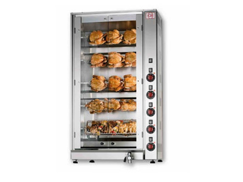 GIRARROSTO ELETTRICO ASTE SINGOLE SOVRAPPOSTE E-15P-S5