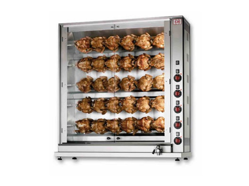 GIRARROSTO ELETTRICO ASTE SINGOLE SOVRAPPOSTE E-30P-S5