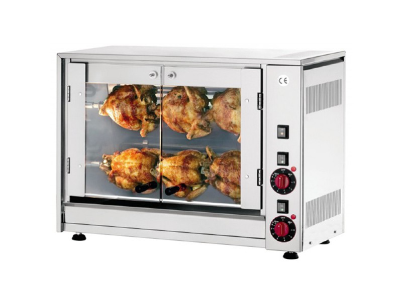 GIRARROSTO ELETTRICO ASTE SINGOLE SOVRAPPOSTE E-6P