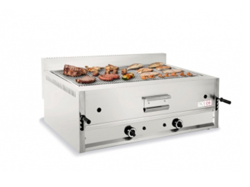 GRIGLIA A PIETRA LAVICA A GAS DA BANCO I-120