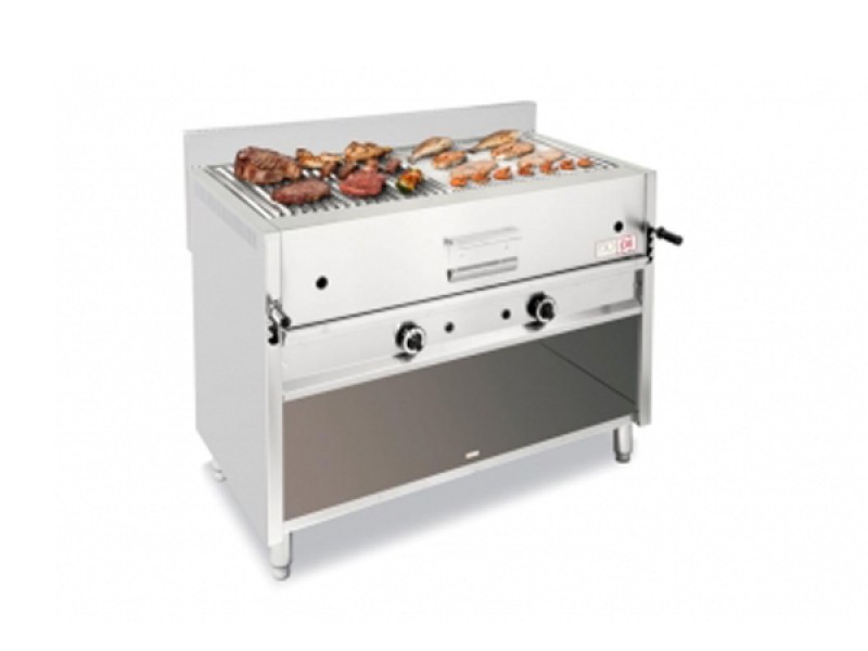 GRIGLIA A PIETRA LAVICA A GAS CON MOBILE A GIORNO I-120 MOB