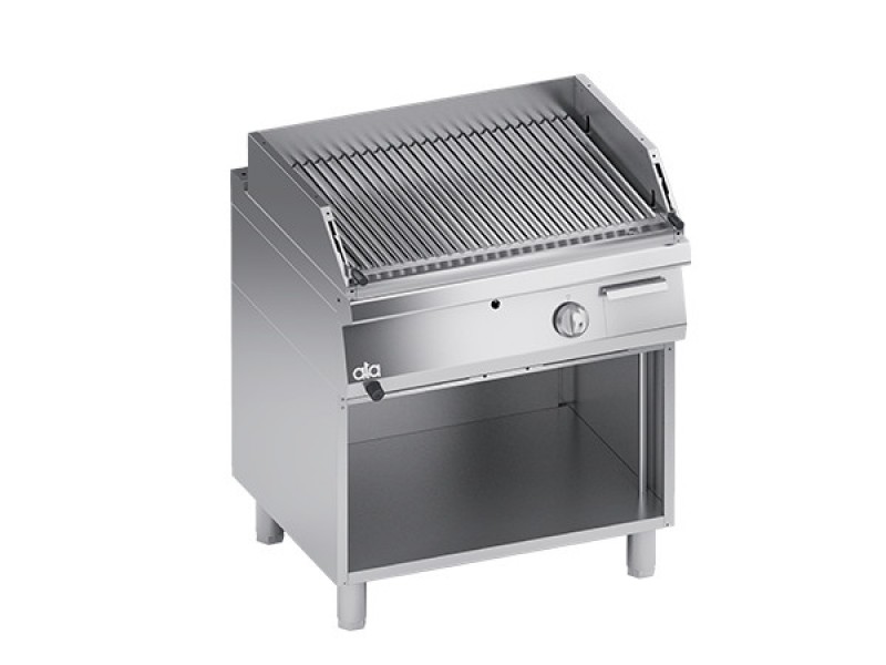 GRIGLIA MOBILE PIETRA LAVICA VANO A GIORNO PER CARNE SERIE 70 K7GPL10VVC