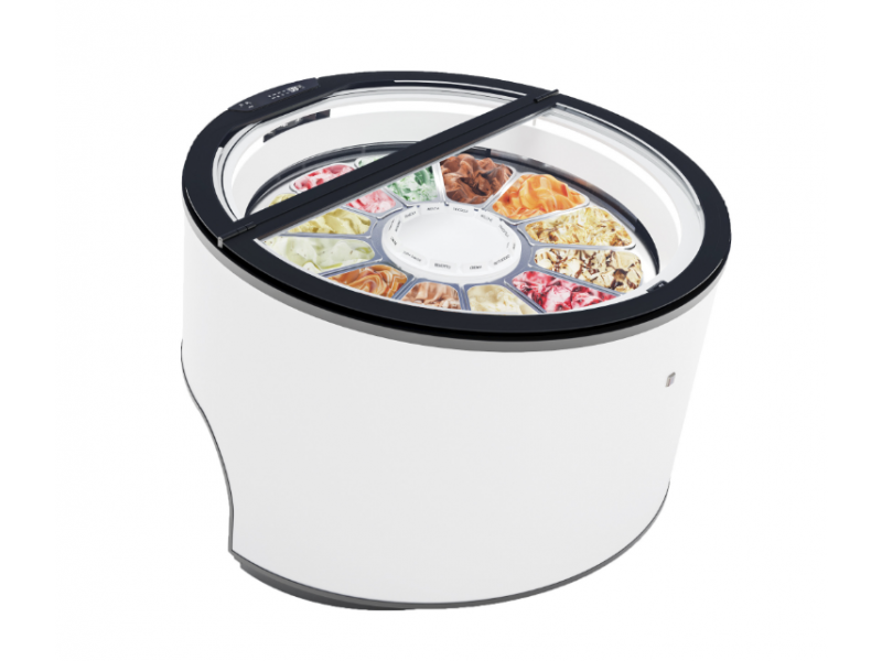 VETRINA GELATO VENTILATA IFI MOD. TONDA 12 5L