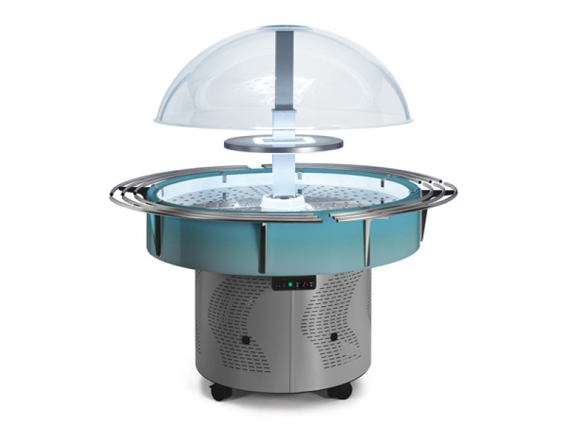  ESPOSITORE REFRIGERATO DA BUFFET MOD.ISOLA ARCOBALENO CON MENSOLE