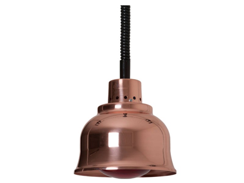 LAMPADA RISCALDANTE ROSSA STRUTTURA IN RAME LR25R