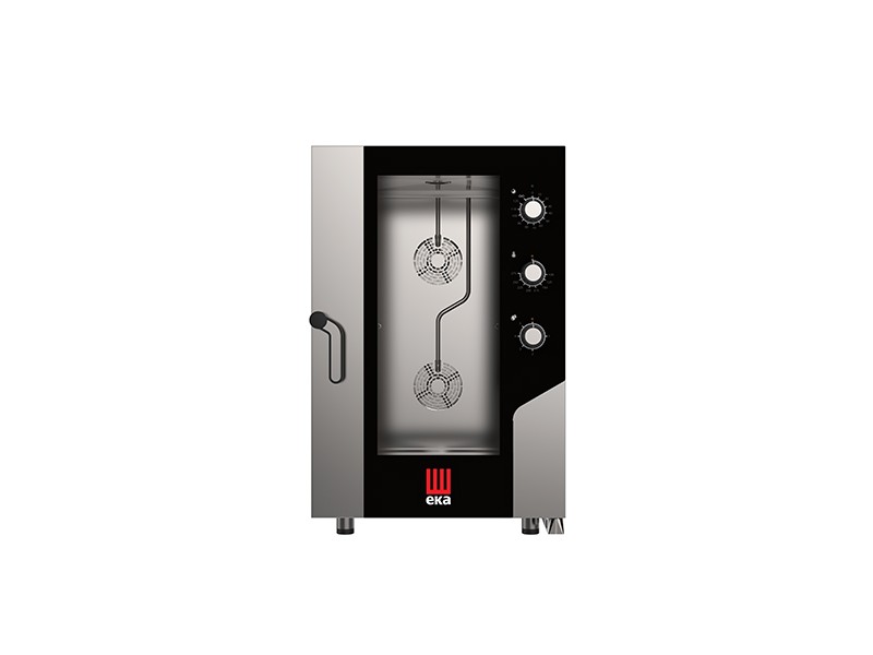 FORNO ELETTRICO COMBINATO CONVENZIONE VAPORE 11 TEGLIE 1/1 GN CON PANNELLO ELETTROMECCANICO mod.MKF 1111 S