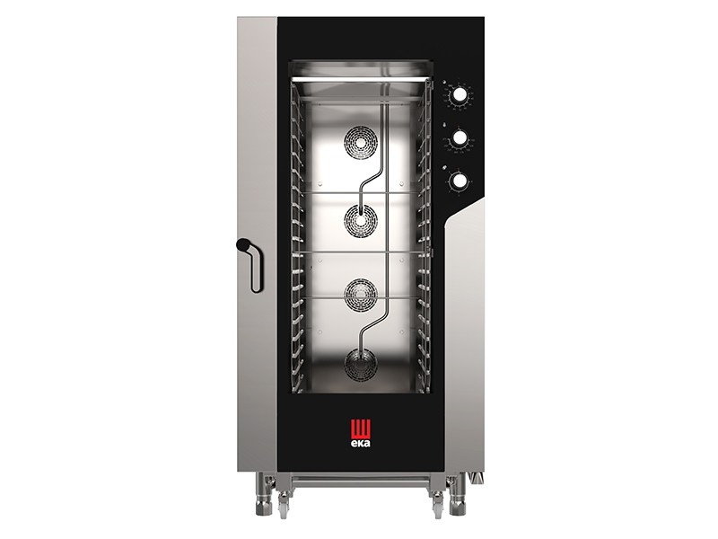 FORNO ELETTRICO COMBINATO CONVEZIONE VAPORE 20 TEGLIE 1/1 GN CON PANNELLO ELETTROMECCANICO mod. MKF 2011 S